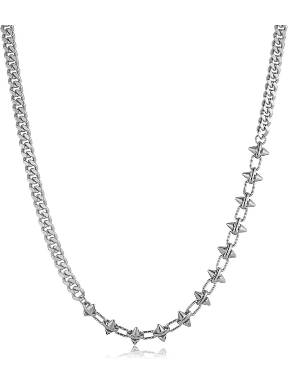 Stylish Curb Chain Necklace for Men & Women - Polished Stainless Steel Pendant